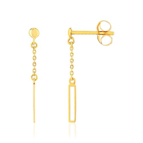 Boucles d'oreilles or jaune 750