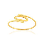 Bague or jaune 750 motif ovale - vue 1