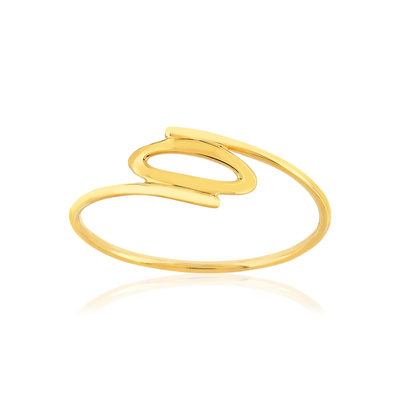 Bague or jaune 750 motif ovale - vue 1