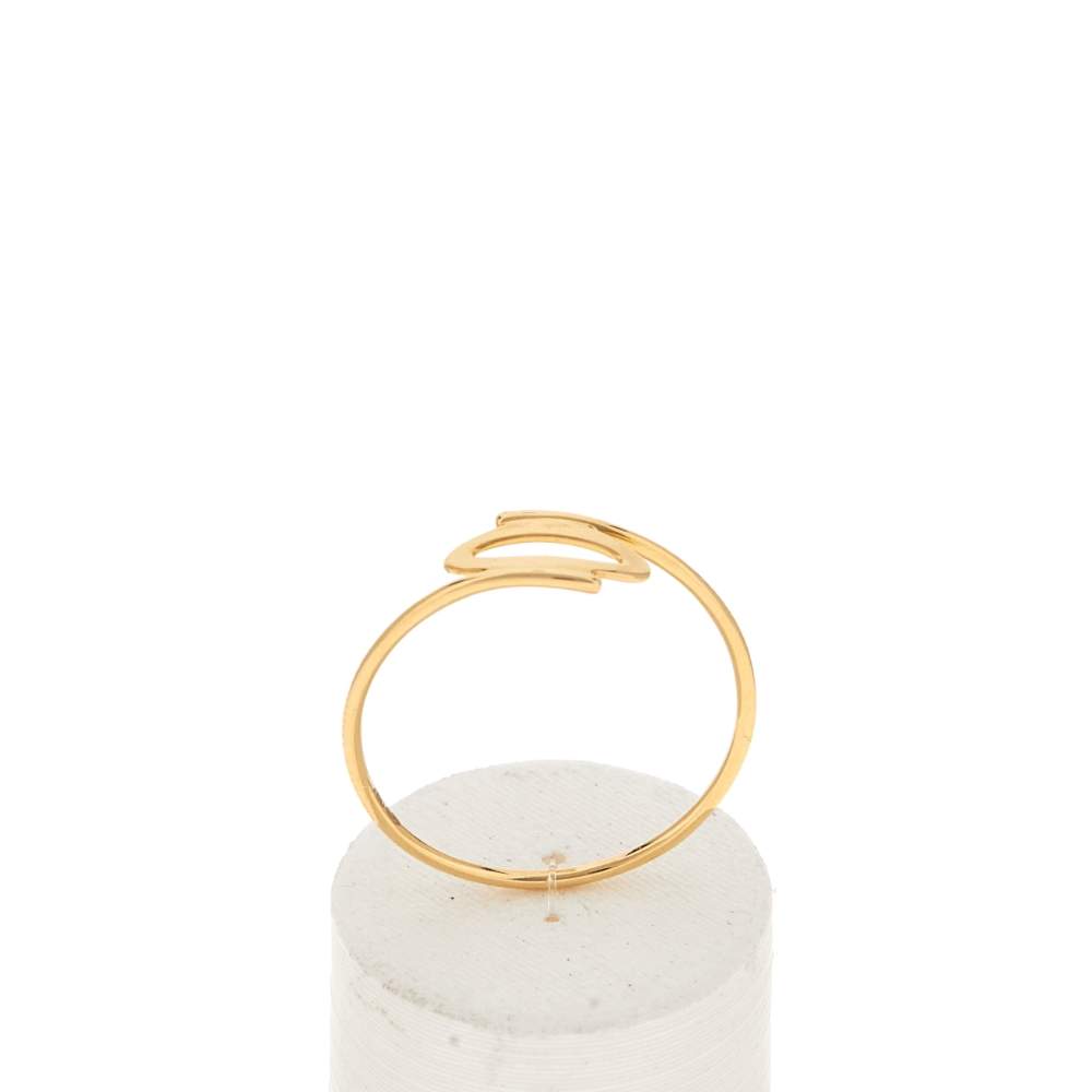 Bague or jaune 750 motif ovale - vue 1