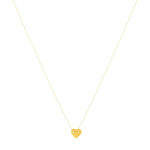 Collier or jaune 750 45 cm motif coeur - vue 2