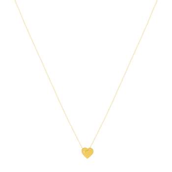 Hartvormig collier in geelgoud 750 45 cm