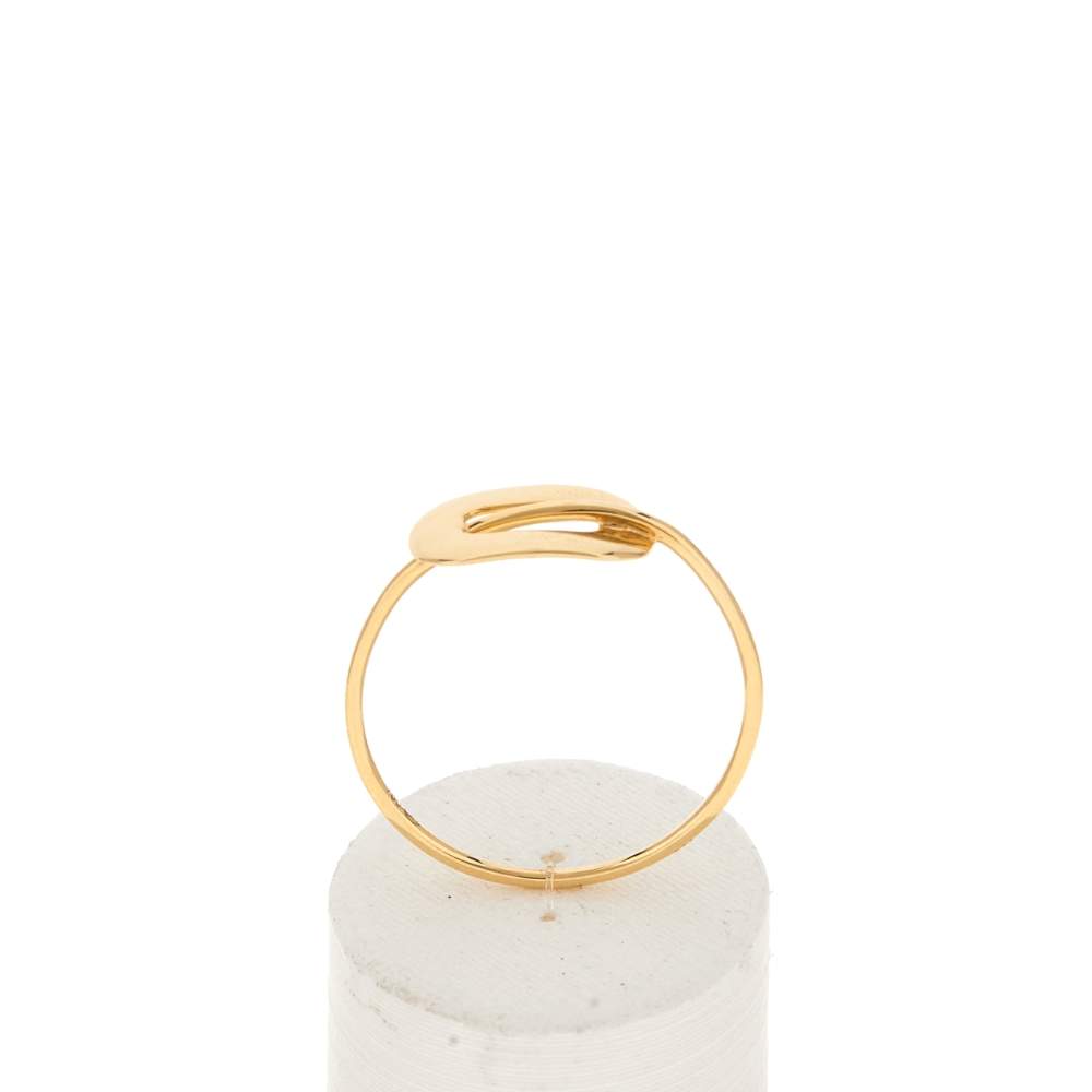 Bague or jaune 750 motif rectangle - vue 1
