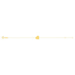 Bracelet or jaune 750 18 cm motif coeur - vue 2