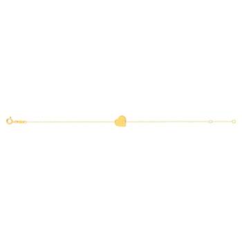 750 geelgouden 18 cm hart armband