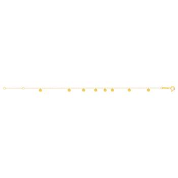 Bracelet or jaune 750 18 cm pampilles disques
