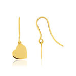 Boucles d'oreilles or jaune 750 motif coeurs - vue 1