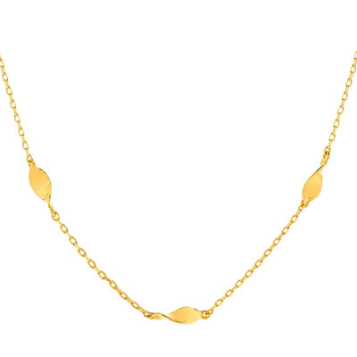Collier plaqué or 48 cm motif torsadés - vue 1