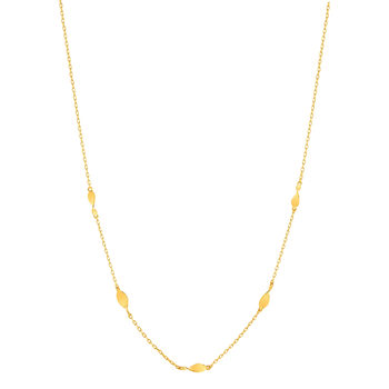 Collier plaqué or 48 cm motif torsadés