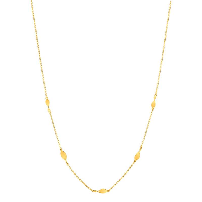 Collier plaqué or 48 cm motif torsadés - vue 2