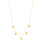 Collier plaqué or pampilles disques martelés 48 cm - vue 2