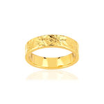 Bague plaqué or martelée - vue 1