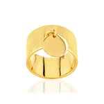 Bague plaqué or pampille disque - vue 1