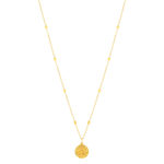 Collier plaqué or médaille ciselée 48 cm - vue 2