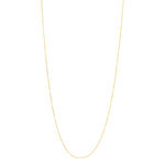 Gold-plated white resin necklace 60 cm - view 2