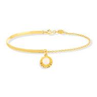 Bracelet plaqué or pierre de lune td 19 cm