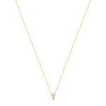 Collier plaqué or zirconia 45 cm - vue 2