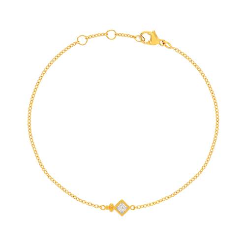 Zirconia gold-plated bracelet 19 cm