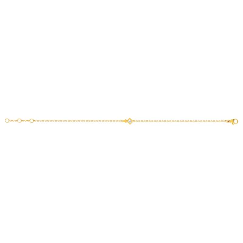 Bracelet plaqué or zirconia 19 cm - vue 2