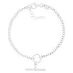 Bracelet argent 925 motif T/bar 20 cm - vue 1