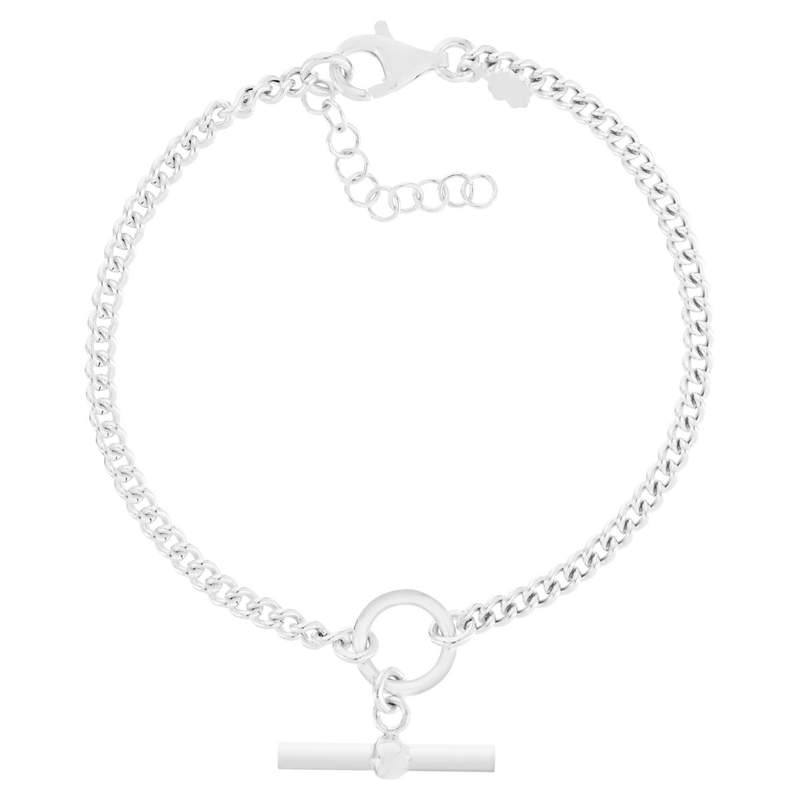 Bracelet argent 925 motif T/bar 20 cm - vue 1