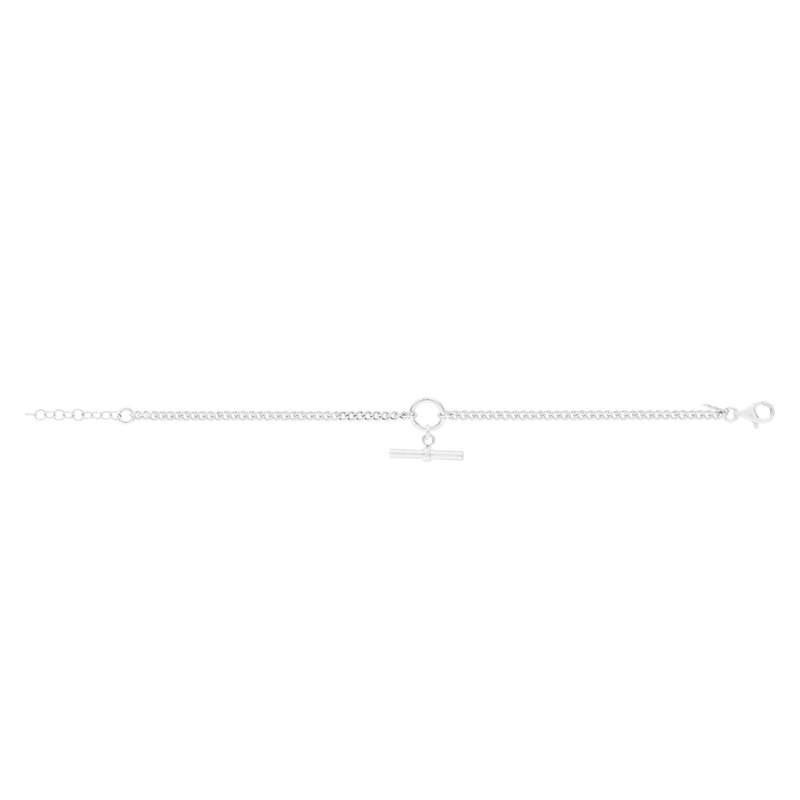 Bracelet argent 925 motif T/bar 20 cm - vue 2