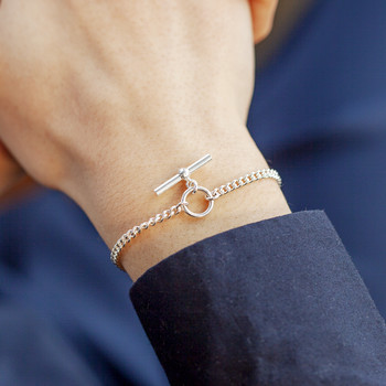 925 zilveren armband T/bar patroon 20 cm