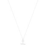 Collier argent 925, motif maille marine et T/bar. Longueur 45cm - vue 2