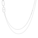 Collier argent 925 asymétrique 50cm - vue 1