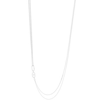 Collier argent 925 asymétrique 50cm