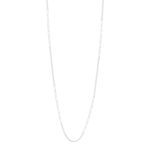 Sautoir argent 925, maille trombone et gourmette 80cm - vue 2