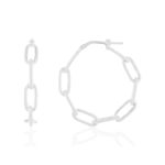 Créoles argent 925 maille trombone. - vue 1