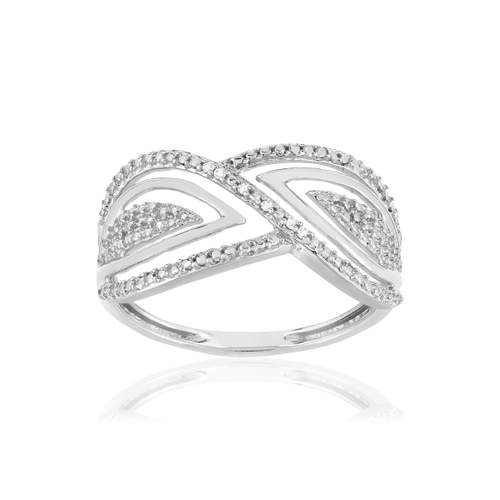 White gold ring 375 diamonds
