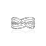 Bague or blanc 375 diamants - vue 3