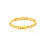 Bague plaqué or torsadée - vue 1