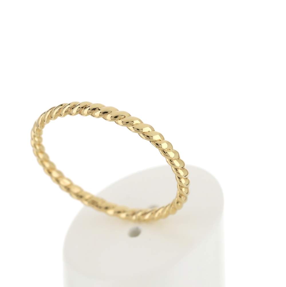 Bague plaqué or torsadée - vue 3
