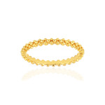 Bague plaqué or style pop corn - vue 1