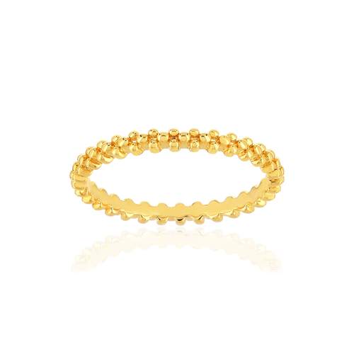 Bague plaqué or style pop corn