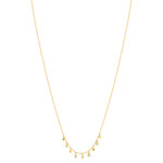 Collier plaqué or zirconias 45 cm - vue 2