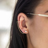 Bague d'oreille ear cuff plaqué or zirconia, vendue à l'unité - vue V1