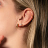 Bague d'oreille ear cuff plaqué or zirconia, vendue à l'unité - vue Vporté 3