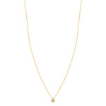 Collier plaqué or zirconias 45 cm - vue 2