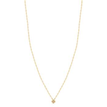 Gold-plated zirconia necklace 45 cm