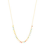 Collier plaqué or cristal 40 à 45 cm - vue 2