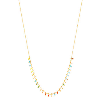 Collier plaqué or cristal 40 à 45 cm