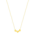 Collier acier jaune 45 cm pierres blanches motif coeur - vue 2