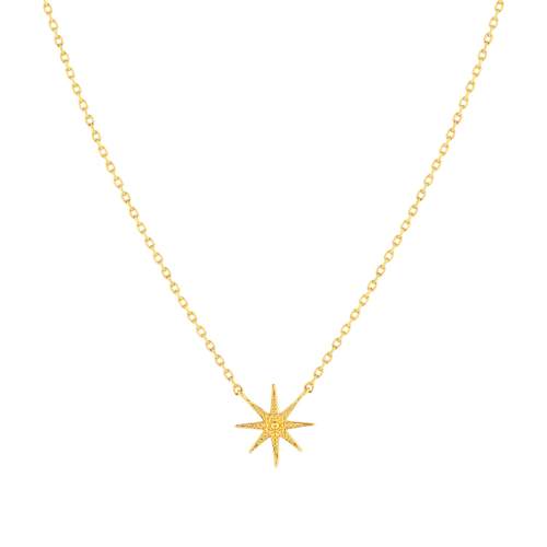 Gold-plated star necklace 45 cm