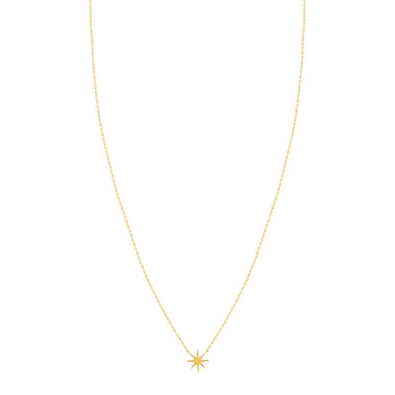Collier plaqué or motif étoile 45 cm - vue 2