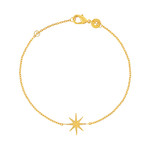 Bracelet plaqué or motif étoile 18 cm - vue 1