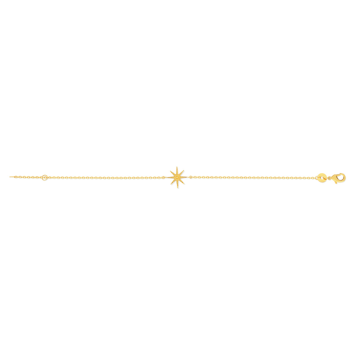 Bracelet plaqué or motif étoile 18 cm - vue 2